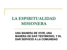 Espiritualidad Misionera